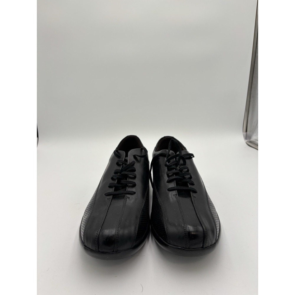 AETREX Men's G680M PERFORATED Oxord BLACK LEATHER Lace-Up SHOES Size 10.5 New